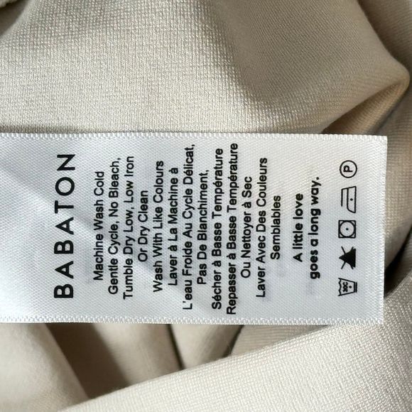 Aritzia Babaton Billy Asymmetrical Waist Button Midi Pencil Skirt side 6 - Picture 8 of 9